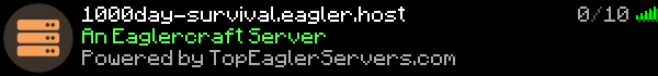 1000 day survival Minecraft Server Banner