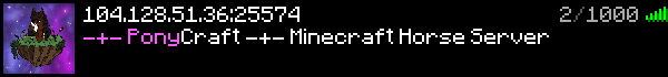 PonyCraft Minecraft Server Banner