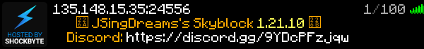 JSingDreams's Skyblock Minecraft Server Banner