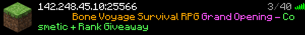Bone Voyage - Survival RPG Minecraft Server Banner