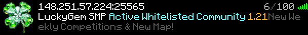 LuckyGem SMP Minecraft Server Banner