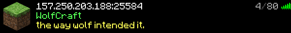 WolfCraft Minecraft Server Banner