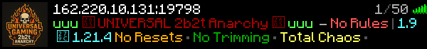 Universal 2b2t Anarchy Minecraft Server Banner