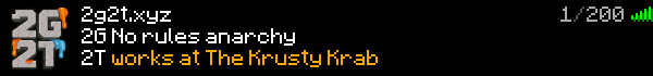 2G2T Survival Anarchy Minecraft Server Banner