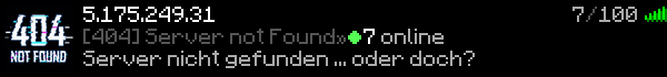 404 Server Not Found Minecraft Server Banner