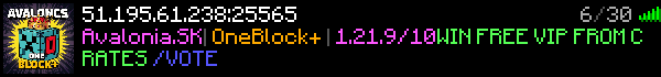 OneBlock+ Minecraft Server Banner
