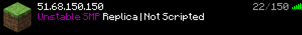 Unstable SMP Minecraft Server Banner