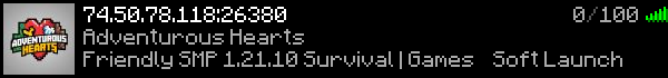 Adventurous Hearts Minecraft Server Banner