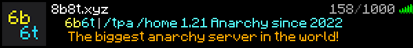 8b8t Minecraft Server Banner