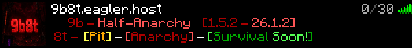 9b8t Minecraft Server Banner