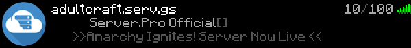 AdultCraft Minecraft Server Banner