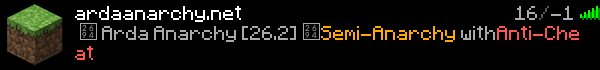 Arda Anarchy Minecraft Server Banner