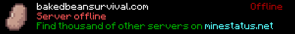 Baked Bean Survival Minecraft Server Banner