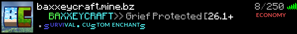 Baxxeycraft Minecraft Server Banner