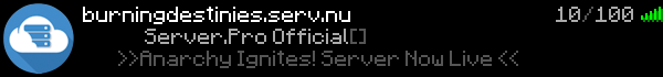 Burning Destinies Minecraft Server Banner