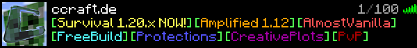 cCraft [Survival 1.20.1] [Amplified 1.12] Minecraft Server Banner