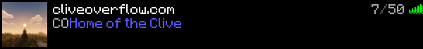 CliveOverflow Minecraft Server Banner