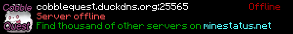 CobbleQuest Minecraft Server Banner