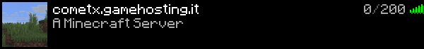 Comet-X Minecraft Server Banner