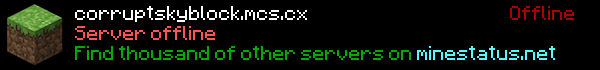 Corrupt Skyblock Minecraft Server Banner