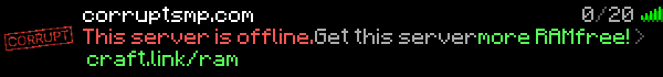 Corrupt SMP Minecraft Server Banner