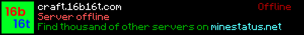 16b16t Minecraft Server Banner