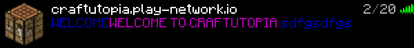 craft utopia Minecraft Server Banner