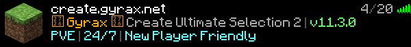 Gyrax Servers - Create Ultimate Selection 2 Server Minecraft Server Banner