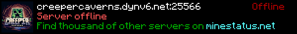 Creeper Caverns Minecraft Server Banner