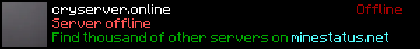 cry Minecraft Server Banner
