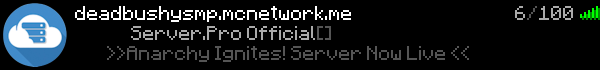 DeadBushy SMP Minecraft Server Banner