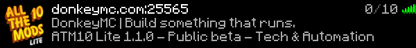 DonkeyMC - ATM10 Lite 1.1.0 Public Beta Minecraft Server Banner