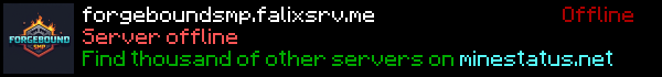 Forgebound SMP Minecraft Server Banner