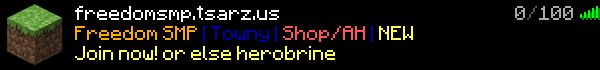 Freedom SMP Minecraft Server Banner
