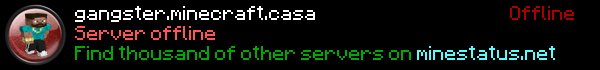 Gangster Survival PvP Minecraft Server Banner