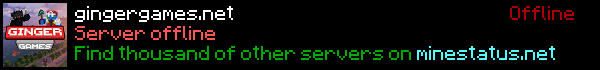 GingerGames Minecraft Server Banner