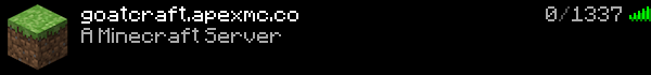Goatscraft Minecraft Server Banner