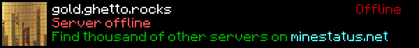 Gold Ghetto Minecraft Server Banner