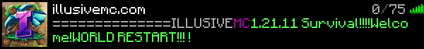 Illusivemc survival (world restart) Minecraft Server Banner
