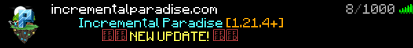 Incremental Paradise Minecraft Server Banner