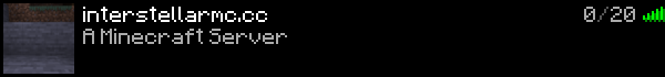InterstellarMC Minecraft Server Banner