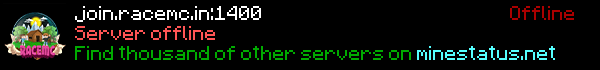 RaceMc Network Minecraft Server Banner