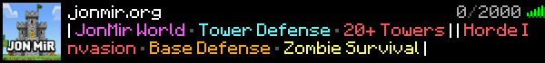 JonMir World Minecraft Server Banner