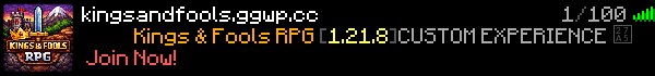Kings & Fools RPG Minecraft Server Banner