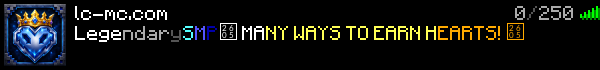 Legendary SMP Minecraft Server Banner