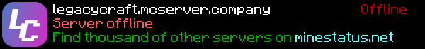 LegacyCraft Minecraft Server Banner
