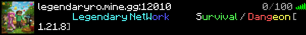 Legendary NetWork Minecraft Server Banner