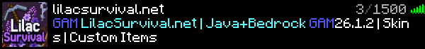 Lilac Survival Minecraft Server Banner