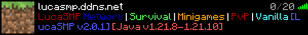 LucaSMP Minecraft Server Banner