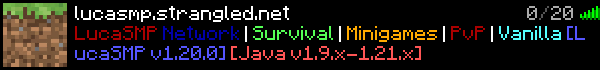 LucaSMP Minecraft Server Banner